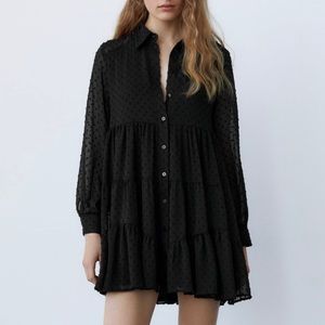 Zara Black Mesh Dress